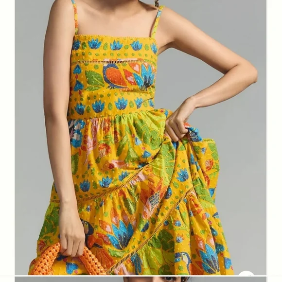 Farm Rio Yellow Maxidress Dresses